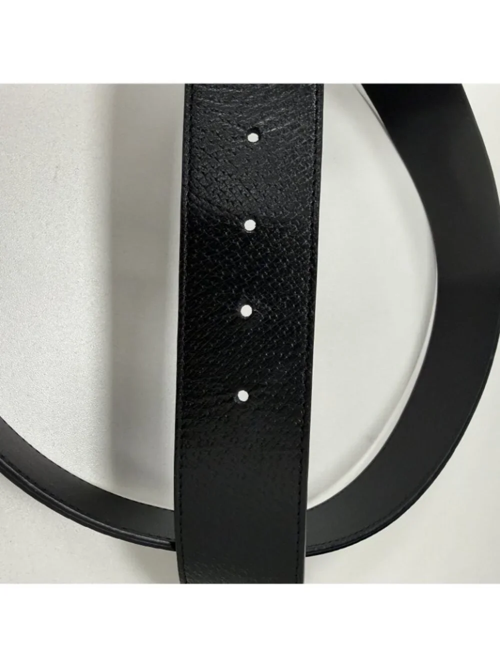 Gucci GG Marmont 1.5” Wide Textured Leather Belt 85/34 Black/Gold 406831 NEW